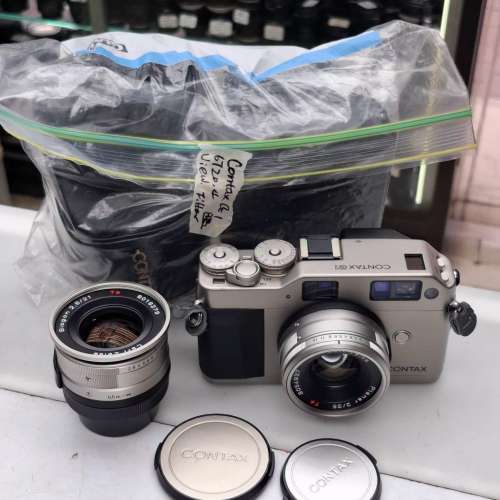 CONTAX G1 GREEN LABLE CARL ZEISS BIOGON 21MM F2.8 T* CARL ZEISS PLANAR 35MM F2