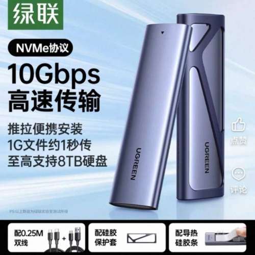 UGREEN 高速外置盒 + Ti600 (1TB) 告別緩慢硬碟