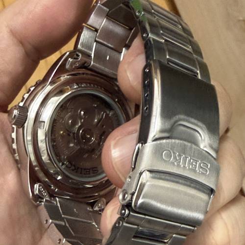 「95%新停產美品 Seiko SNZH53 (7S36機芯) 經典深藍放射面潛水錶」$1388