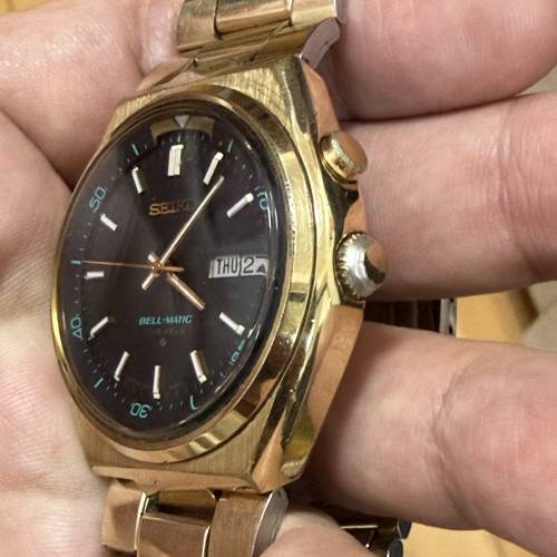 【中古珍藏】70年代 精工 Seiko Bell-Matic 4006-6089 機械響鬧錶 自動上鏈 雙曆金...