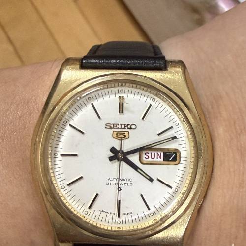 【古董美品】70年代精工 Seiko 5 自動上鏈機械錶頭 6119-8410 雙曆快調正常 $1288