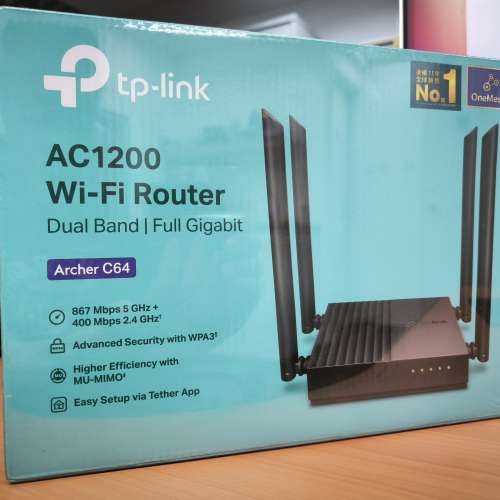 Archer C64 AC1200 雙頻 Wi-Fi 5 路由器 (支援1G光纖寬頻)