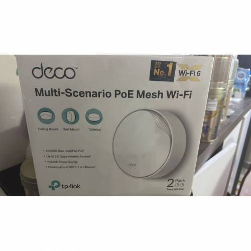 全新未開封 TP-Link Deco X50-PoE 兩件裝 AX3000 WiFi6 Mesh PoE吸頂AP
