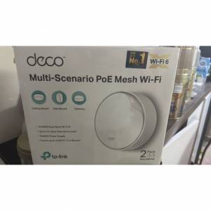 全新未開封 TP-Link Deco X50-PoE 兩件裝 AX3000 WiFi6 Mesh PoE吸頂AP