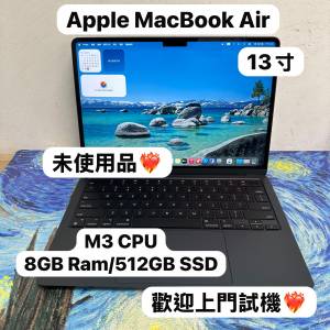 （未使用品🔥MacBook M3 Air )APPLE  MacBook Air M3 2023 M3 CPU/8GB Ram/512GB S...