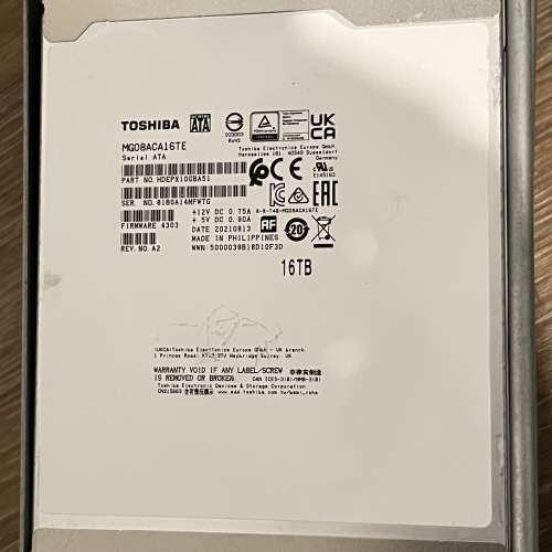 Toshiba 大容量 16TB 單碟