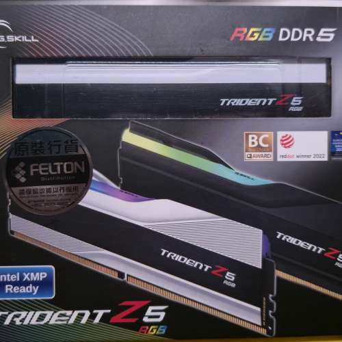 全新 g.skill Trident Z5 RGB DDR5-8000Mhz 24GB*2 CL40 White