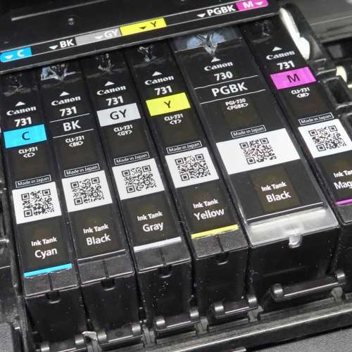 9成幾新款機入滿一套墨水性能良好合職業印相用730 731墨盒高級6色Canon TS8870 Sca...