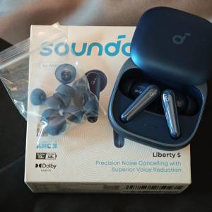 90%新 Anker Soundcore Liberty 5 降噪藍牙耳機 LDAC Noise Cancelling 深藍色