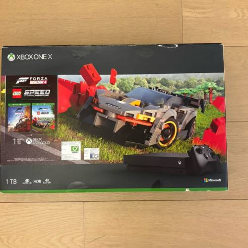 Xbox one x 新淨100% work 連盒和手柄（送兩款遊戲）