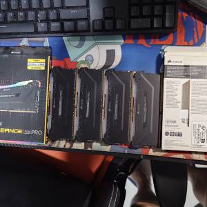Corsair vengeance rgb pro 32gb x 4 128GB 3600mhz 好少用電腦 無超頻