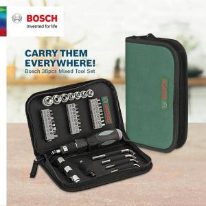 BOSCH 38-in-1 Screwdriver Mixed Hand Tool Kit(Ratchet TYPE Handle) Repairing Too