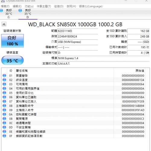 Western Digital SN850X NVMe SSD 無散熱片 1TB