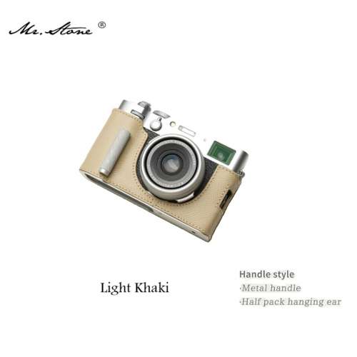 Mr. Stone Genuine Leather Camera Half Case Cover Bag For FUJIFILM X100vi - Light