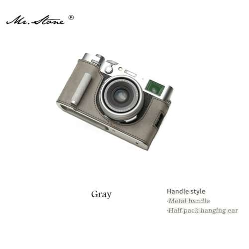 Mr. Stone Half Case Cover Bag For FUJIFILM X100vi - Gray (Handle Style)