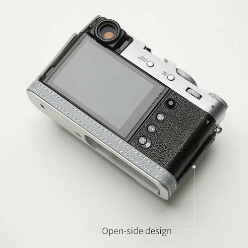 Mr. Stone For FUJIFILM X100vi - Light Khaki With White Sitching (Handle Style)