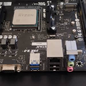 Biostar AM4 主機板連 Ryzen 5 2400G CPU（壞？）連原廠散熱連120GB SSD