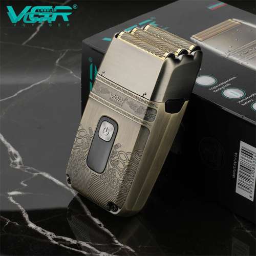 VGR Triple Foil Titanium Electric Shaver & Beard Trimmer (3 floating Blade)