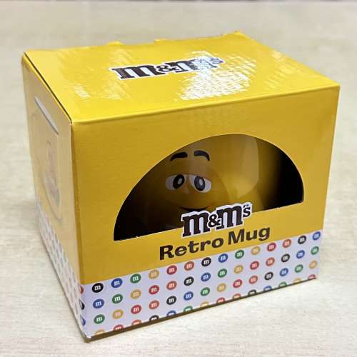 全新：M&M&rsquo;s Yellow Retro Mug 450ml 黃色復古陶瓷杯
