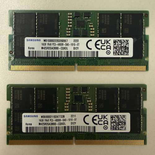 [手提電腦RAM] Samsung DDR5 4800MHz CL40 2x16GB