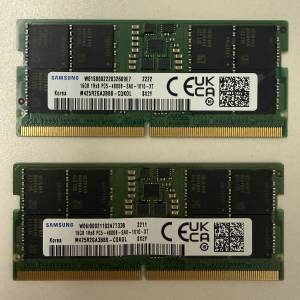 [手提電腦RAM] Samsung DDR5 4800MHz CL40 2x16GB