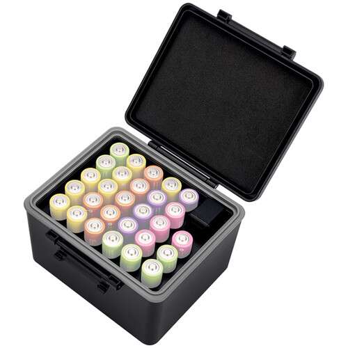 JJC JBC-28AA Battery Case with Battery Tester