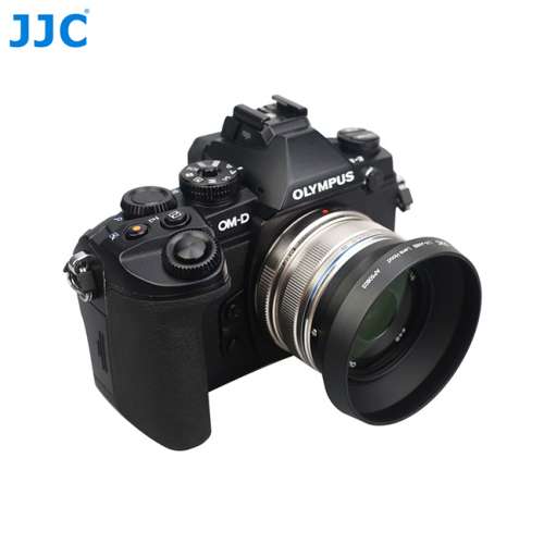 JJC LH-J48B Black Lens Hood replaces OLYMPUS LH-48B