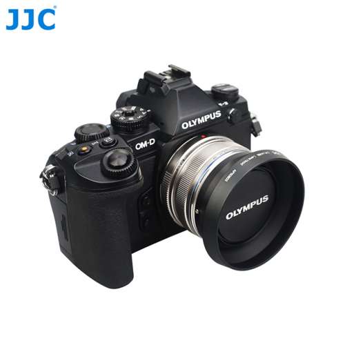 JJC LH-J48B Black Lens Hood replaces OLYMPUS LH-48B