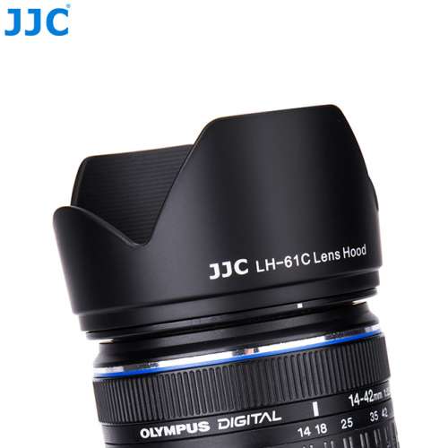 JJC LH-J61C Black Lens Hood replaces OLYMPUS LH-49