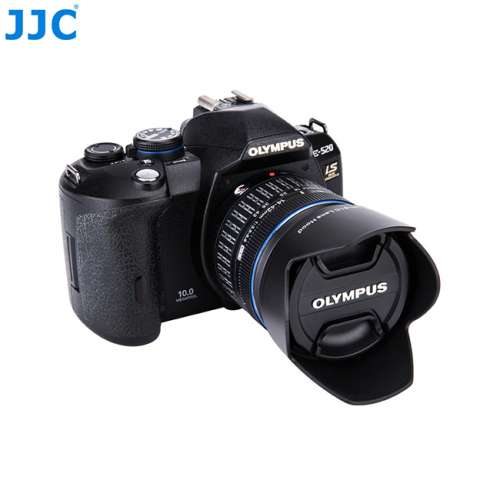 JJC LH-J61C Black Lens Hood replaces OLYMPUS LH-49