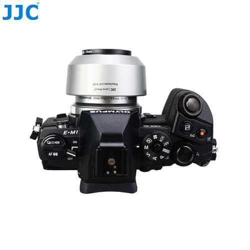 JJC LH-J40B Silver Lens Hood replaces OLYMPUS LH-40B