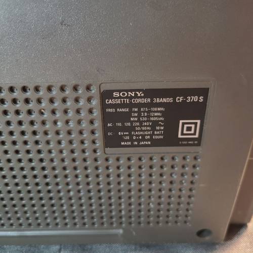 SONY索尼收錄音機，CF一370S