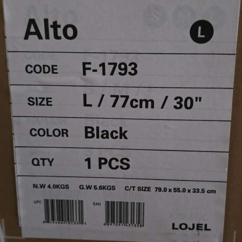 有單 10保養 LOJEL Alto 30" Black Luggage Case 黑色 約100L 大碼 行李箱