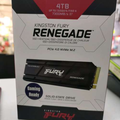 Kingston FURY Renegade PCIe 4.0 NVMe M.2 SSD 4TB (SFYRD/4000G)