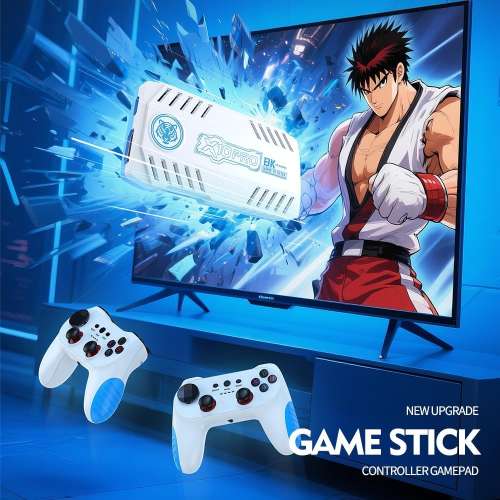 X10 PRO (Quad-core Cortex-A55 )Retro Game Stick with 50000+ Games, 4K HDMI HD