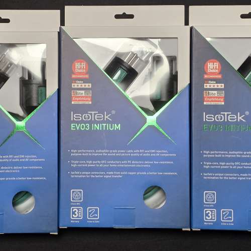 新 英國 IsoTek EVO3 Initium 發燒級電源線（US  美頭，IEC）