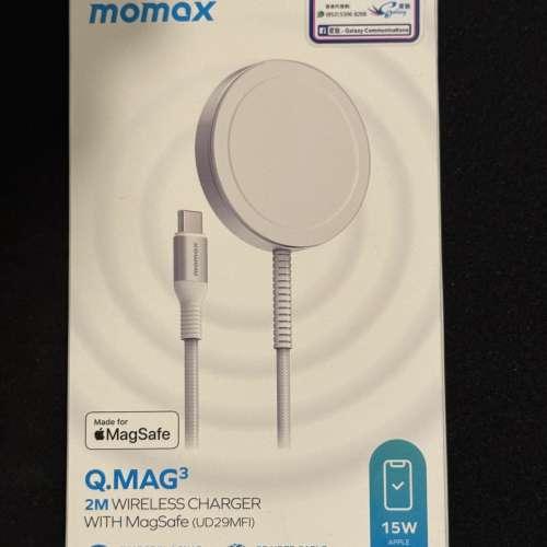 全新Momax Magsafe 磁吸無線充電器/板 型號：UD29MF
