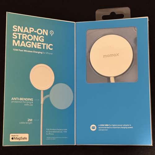 全新Momax Magsafe 磁吸無線充電器/板 型號：UD29MF