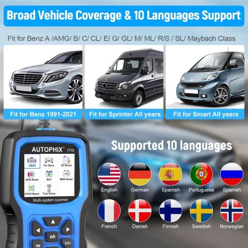 AUTOPHIX 7770 ,OBD 2(TFT Color Large Display)Professional Diagnostic Scan OBD II