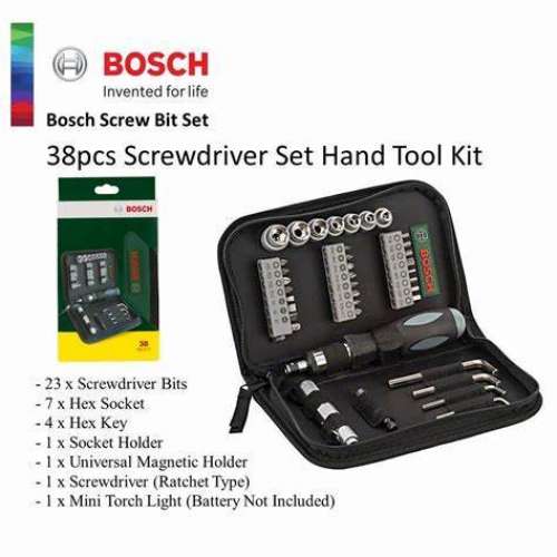 BOSCH 38-in-1  Screwdriver_Hand_Tool_Kit(Ratchet TYPE Handle) Repairing Tool set