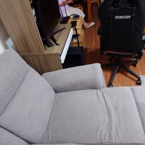 M2 Home 兩座位布藝彈鉸梳化床 灰色