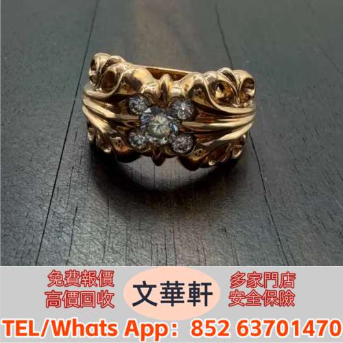 ♻️：Chrome Hearts 克羅心22k 五鑽K&t戒指 三十字項鍊，火焰十字架，字母銀手鏈，...