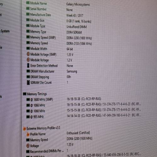影馳名人堂HOF EXTREME DDR4 2x8GB 3200MHz