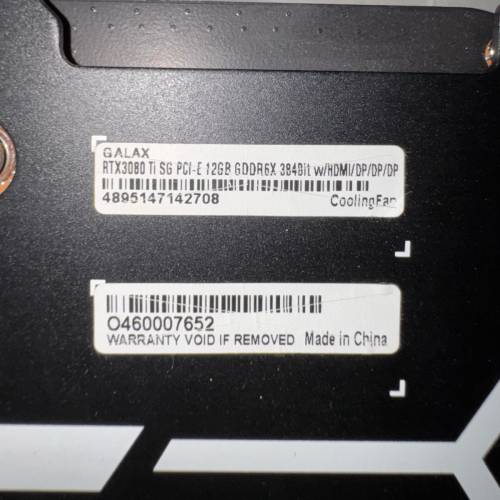 GALAX GeForce RTX 3080 Ti SG NIVIDIA GPU 顯示卡