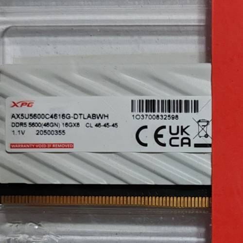 ADATA XPG 5600 DDR5 (16GB x 2)矮版散熱片設計