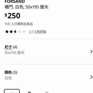免費 Ikea 宜家櫃門1對