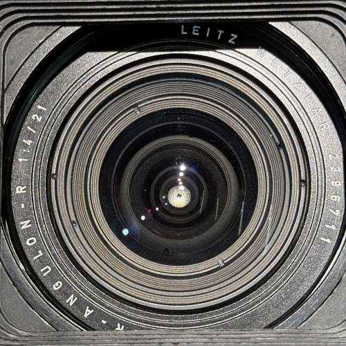 Leica Super-Angulon-R 21mm f4 lens with hood