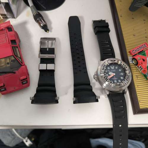 CITIZEN Eco-Drive Professional Diver's 300m BJ8050-08E 鋼煙灰缸 + Citizen BJ8...