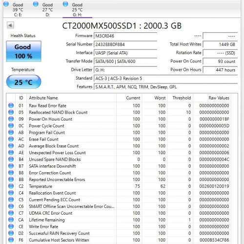 Curcial MX500 2T SSD
