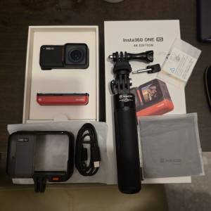 Insta360 One RS 4K Edition 全套有盒 連 原裝 腳架 自拍棍